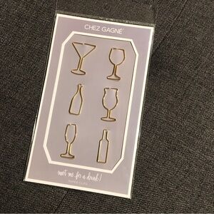 “Meet Me For A Drink” Gold Paperclips, Set of 6